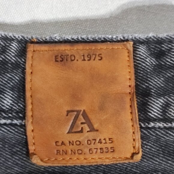 Zara Man Denim man's size 33X27 medium washed grey colour straight leg jeans - Picture 5 of 13